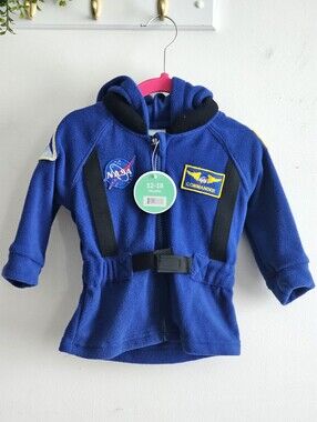 Cuddle Club NASA Astronaut Commander Fleece Costume Hoodie 12-18 Months NWT